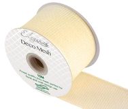 Eleganza Deco Mesh 63mm x 10m Ivory No.61 - Organza / Fabric